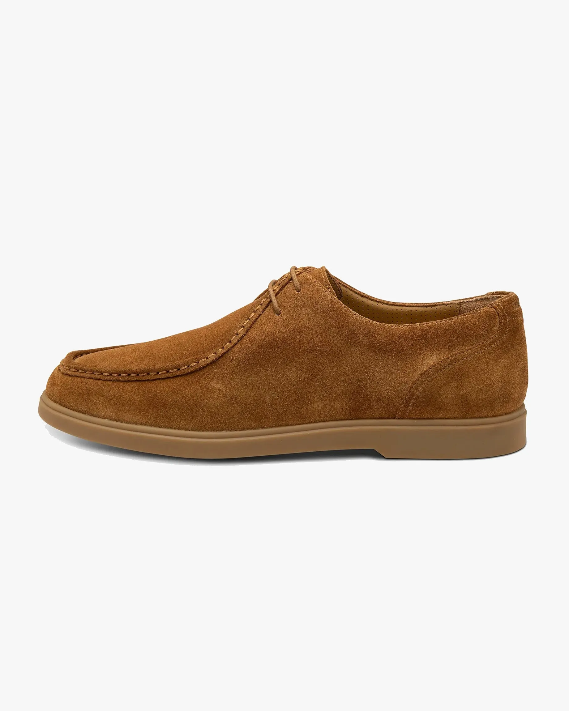 Loake Lifestyle Arezzo Apron Tie Shoe - Chestnut Suede